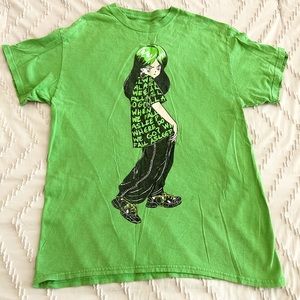 Billie Eilish Official Concert 2020 Graphic Tee GUC Band Merch Anime Style Sz M